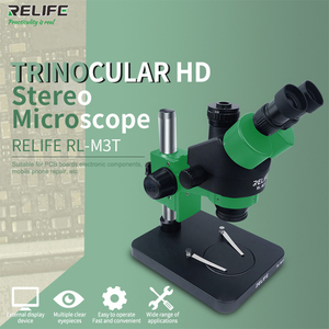 Microscopio Trinocular RELIFE RL-M3T-B1, Herramienta con Zoom de 7X-45X, Reparación de Placas PCB de Teléfono, Cámara HD, Luz LED, Microscopio Estéreo - Product Image 3