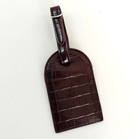 Ensemble de porte-passeport, étiquette de bagage et porte-cartes de crédit en cuir PU à motif crocodile avec logo personnalisé en gros
