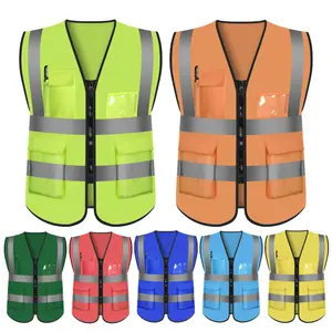 Chaleco DE SEGURIDAD reflectante para motocicleta de seguridad de alta visibilidad, ropa de trabajo segura, ropa de trabajadores de saneamiento para construcción de carreteras