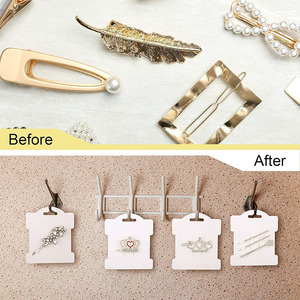 Carte de présentation pour pinces à cheveux, 3,25x3,75 pouces, support rectangulaire blanc pour bijoux, accessoires pour cheveux pour femmes - Product Image 3