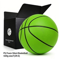 Ballon de basket silencieux en PU de 420g, taille 7, haute élasticité, mousse souple, pour entraînement en intérieur, jouet pour enfants, exercice sportif quotidien