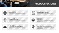 Tablet PC Robusta de 7 Pulgadas AHD Qualcomm OctaCore con GPS/BT/WIFI/4G IP67 para Vehículos Agrícolas, Android 13, con Estación de Acoplamiento RS485 NFC