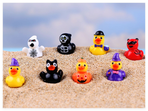 DIY terrario decoración casa de muñecas figuras conjunto hadas jardín miniatura resina verano Mini Halloween arena calabaza pato lindo dibujos animados - Product Image 4