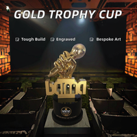 Trophée en métal en résine de cristal de haute qualité pour récompenses sportives professionnelles personnalisées sérigraphié au laser