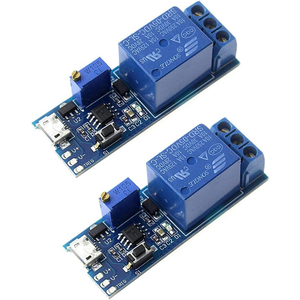 โมดูลรีเลย์หน่วงเวลา DC 5V-30V, สวิตช์ทริกเกอร์แบบปรับได้พร้อมพลังงานจากไมโครยูเอสบี, บอร์ดควบคุมแรงดันไฟฟ้ากว้าง - Product Image 1