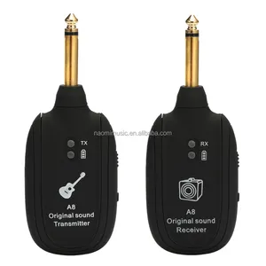 A8 UHF Wireless Guitar Transmitter Receiver Set 730mhz 50M Range Guitar Wireless Transmitter for Electric Guitars Bass Violin