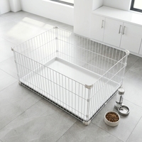 Cage métallique industrielle pliable et portable pour animaux de compagnie, robuste et solide, pour la marche et la course, avec palettes repliables, fournisseur OEM
