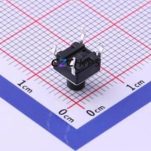 TS-1002-BR07016 Tactile Switch Through hole-4P,6x6mm Switch Single Pole Single Throw Round Button 1.6N Through Hole - Product Image 2
