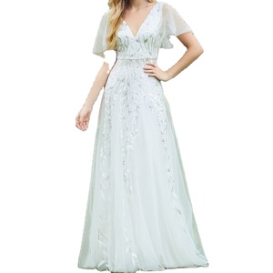 white christmas dresses Iris * Light Blue Ball Gown with Floral and Butterfly Design Ice Blue / 4 main image 1