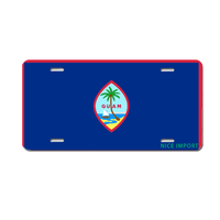 Plaques d'immatriculation personnalisées avec drapeau de Guam, plaque d'immatriculation nationale personnalisée, souvenir de pays, cadeau, plaque décorative
