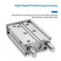 Cylindre pneumatique à double effet guidé MGPM, cylindre compact, alésage de 12 à 63 mm, corps à rainure en T pour la construction de machines OEM, emballage en carton