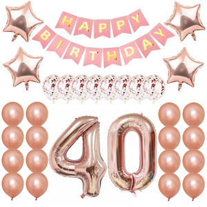 Globos de <span class=keywords><strong>feliz</strong></span> <span class=keywords><strong>cumpleaños</strong></span> estilo oro rosa 18th 21th 30th 40th 50th Age decoraciones para fiesta de <span class=keywords><strong>cumpleaños</strong></span> - Product Image 5