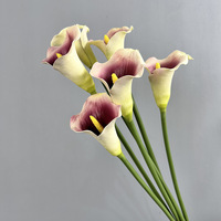 Bunga Calla Lily Poliuretan Buatan, Realistis, Berkualitas Tinggi, Dekorasi Rumah, Hiasan Meja Thanksgiving, Pernikahan