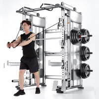 Matériel de musculation multifonctionnel commercial pour la maison : Accessoires de salle de sport, Crossover à câbles, Smith Machine, Power Rack