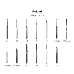 ROLAND Zirconia D4 * 50L frese fresatura fresatrice CADCAM laboratorio dentale frese - Product Image 1