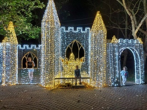 Castle Shape LED Door Head <b>Light</b> - Motif <b>String</b> <b>Light</b> for Outdoor Christmas Display - Product Image 1
