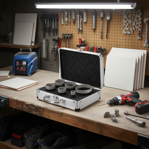 Kit de scies cloches diamantées 6 pièces 20-68 mm, forets à noyau brasés sous vide pour carrelage, porcelaine, céramique, pierre, brique, haute performance - Product Image 2