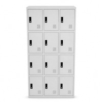 Armoire de vestiaire pour personnel, 12 compartiments, rangement métallique pour les vestiaires des spas, des écoles et des ateliers, avec serrures à clé