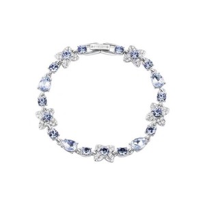 Bracelet en alliage de haute qualité avec diamants en une seule rangée, motif Ciel Étoilé, Œil d'Ange, Anneau de Möbius, Papillon et Fleur - Product Image 3