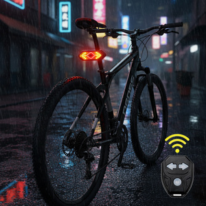 Luz Trasera Inteligente para Bicicleta de Fácil Instalación sin Herramientas, Lámpara de Advertencia Trasera Inalámbrica ABS para Niños, Familia y Ciclismo Urbano con Alarma Fuerte - Product Image 1