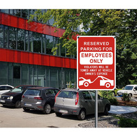 Panneaux de stationnement routier en aluminium réfléchissant sur mesure 10*14 pouces Impression UV Panneau de signalisation routière pour la sécurité et l'avertissement