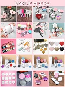Hot Selling Travel Round PU <b>Compact</b> Mini Tabletop Desktop Foldable Cosmetic Mirror Pocket Mirror - Product Image 5