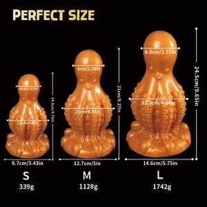 Plug anal réaliste en silicone liquide, grandes perles texturées, phallus imperméable pour la masturbation féminine/masculine/de couple, sex toy pour adultes - Product Image 4