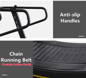 Motorless Curved Sprint Unpowered Treadmill With Adjustable Levels Of Resistance