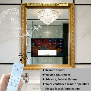 <span class=keywords><strong>Miroir</strong></span> intelligent moderne rectangulaire mural avec écran tactile LCD lumineux, pour fitness, publicité numérique et IA - Product Image 4