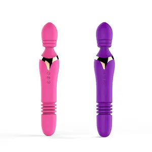 Vibratore a spinta forte ricaricabile USB con massaggiatore a bacchetta impermeabile riscaldante - Product Image 1