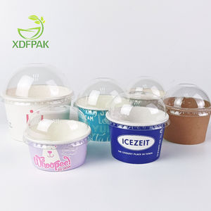 Gobelet à glace en papier kraft jetable à paroi simple, design mignon, avec couvercle, <span class=keywords><strong>dessin</strong></span> <span class=keywords><strong>animé</strong></span> pour enfants - Product Image 2