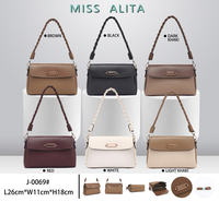 Sac à bandoulière rayé en cuir PU pour femme Miss Alita, idéal pour le quotidien et les soirées, marque de luxe, vente en gros personnalisée