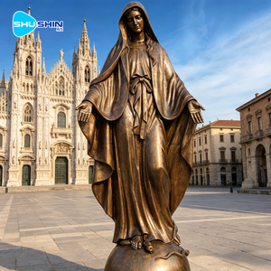 Statue de <span class=keywords><strong>la</strong></span> Vierge Marie en bronze grandeur nature, moderne, religieuse, catholique, pour l'extérieur, sculpture de <span class=keywords><strong>Notre</strong></span>-<span class=keywords><strong>Dame</strong></span>, moulage antique plaqué, sur mesure pour église - Product Image 3