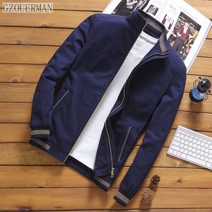 नए पुरुषों की जैकेट कोट कपास लंबी आस्तीन के सामने पुरुषों के शीर्ष कपड़े जिपर ठोस रंग के कैजुअल पुरुषों की जैकेट - Product Image 4