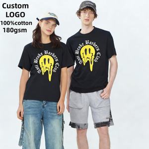 T-shirts de haute qualité 180 GSM 100 % coton, coupe oversize, écologiques, épais, pour hommes, avec logo personnalisé, impression DTG DTF - Product Image 2