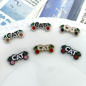 Cute Cartoon <b>Letter</b> Cat Patch <b>Plastic</b> Resin DIY Jewelry Accessories For Shoes Decorative Materials Wholesale - Product Image 1