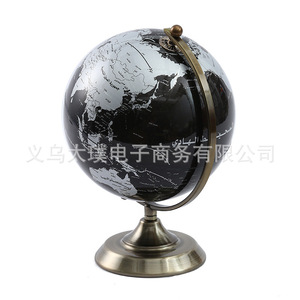 Creative, luxurious, high-end entryway decorative item: antique bronze Arabic double-needle globe, <b>geography</b> teaching aid for - Product Image 5