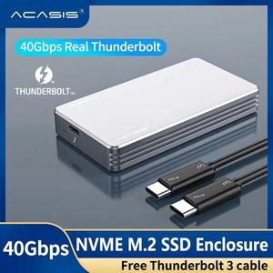 Мобильный жесткий диск ACASIS, USB-C с кабелем 40 Гбит/с ЧПУ, алюминиевый Thunderbolt <span class=keywords><strong>3</strong></span> 40 Гбит/с, NVME M.<span class=keywords><strong>2</strong></span>, SSD корпус <span class=keywords><strong>2</strong></span> ТБ - Product Image 2