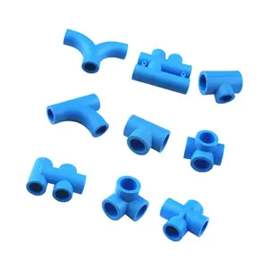 Hot Sell Blue Ppr Pipe Fitting Tee Plastic 3 4 5 6 Way Reducer Pipe Ppr Cross Fittings Connector Wholesale