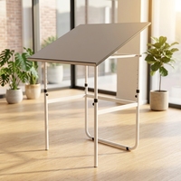 Table à Dessin Réglable en Hauteur au Design Simple avec Cadre Métallique Stable et Antirouille pour Étudiants