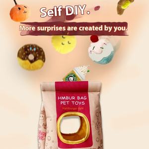 Paquete de Juguetes Divertidos para perros de comida rápida, juguete interactivo de peluche de diseñador para perros, rompecabezas para mascotas, juguetes para perros chirriantes - Product Image 5