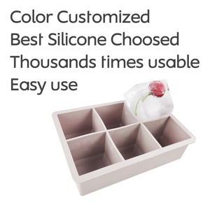 Moule à glaçons carré en silicone à <span class=keywords><strong>6</strong></span> grilles avec couvercle pour les boissons au bar et les fêtes Boîte à glaçons en silicone pour enfants - Product Image 5