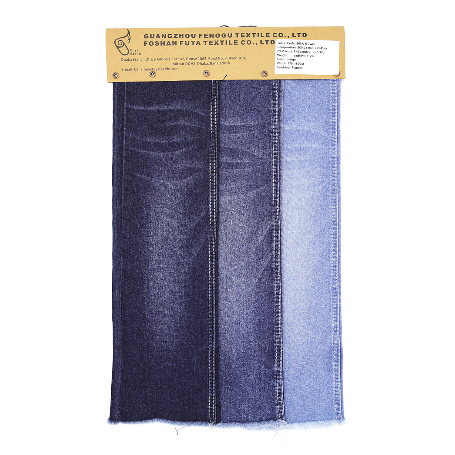 Kain Denim untuk dijual 9.12 OZ 60% katun spandeks kain Twill Denim untuk Jeans