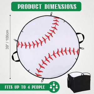 2 in 1 Baseball <b>Picnic</b> Large Waterproof Foldable Outdoor Mat Sand Proof Beach Camping <b>Blanket</b> for Sporting Events Travel - Product Image 2