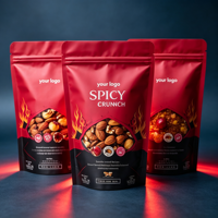 Sachets plats refermables personnalisés à trois soudures pour aliments secs en Mylar, pour lait 3g/7g
