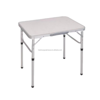 Table de banquet rectangulaire pliable portable pour la restauration en plein air en alliage d'aluminium blanc + MDF