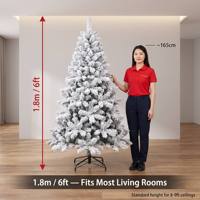 180cm Beflockter Realistischer Künstlicher Weihnachtsbaum Schneeweiße Äste für Innen- und Außendekoration Großhandel Direkt ab Werk