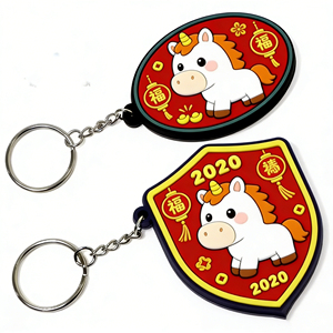 Custom 2D Printed PVC Rubber Keychain Soft Bag Pendant Decoration <b>Small</b> Birthday Gift Daily Accessories - Product Image 5