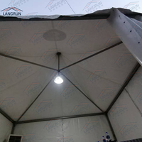 Tente de réception extérieure personnalisée en aluminium avec cadre automatique, imperméable en PVC, haute résistance au vent, pour mariages et événements variés