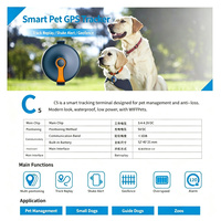 Traceur GPS intelligent pour animaux de compagnie, étanche, anti-perte, avec pendentif rond, localisation en temps réel, dispositif de suivi, étiquette de collier